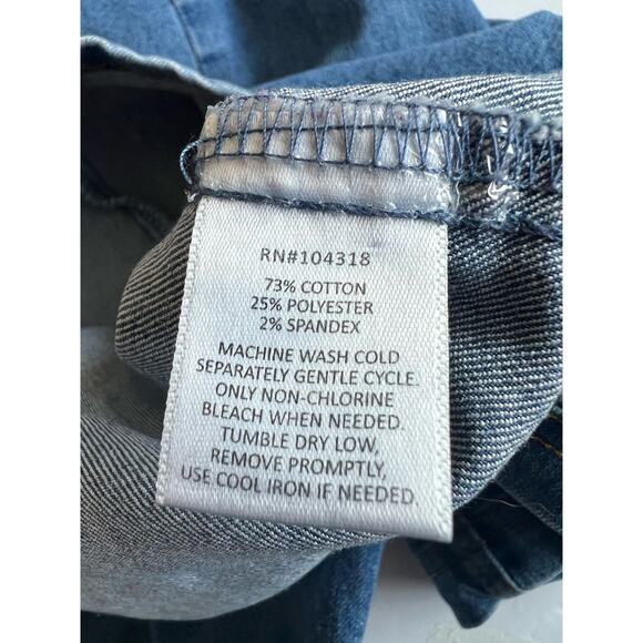 Derek Heart Denim Spaghetti Strap Criss Cross Front Above Knee Stretch Dress XL - Picture 6 of 6